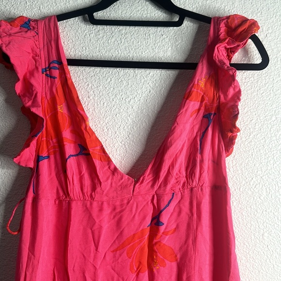 Free people she's A waterfall pink midi dress size 8 - Picture 7 of 11